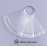 50pcs False Nail Display Tips Clear Nature Color Chart Oval Fan Style UV Gel Polish Swatch Shows Palette Practice Manicure Tools