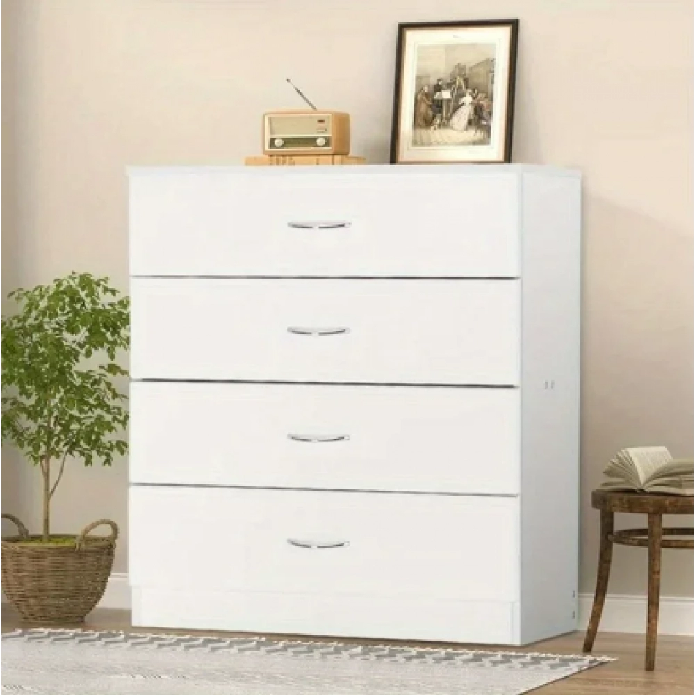 Newest design of 4-Drawer Dresser Bedroom Storage Bedside Nightstand Chest of 4 Drawers with USB